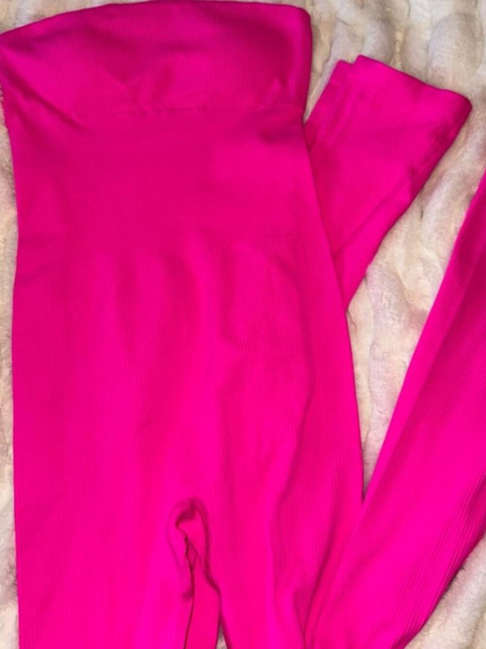 Hot pink strapless jumper